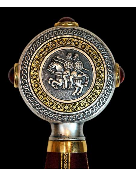 Espada Templaria Damasquinada - Espadas - Armas Medievales