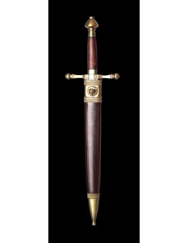 DAGA MEDIEVAL CON FUNDA DE CUERO
