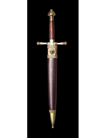 DAGA MEDIEVAL CON FUNDA DE CUERO