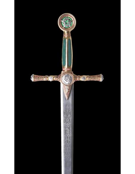 Masonic Sword (Gold Deep Etching) - Swords - Medieval Weapons