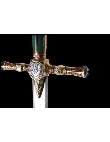 Masonic Sword (Gold Deep Etching) - Swords - Medieval Weapons