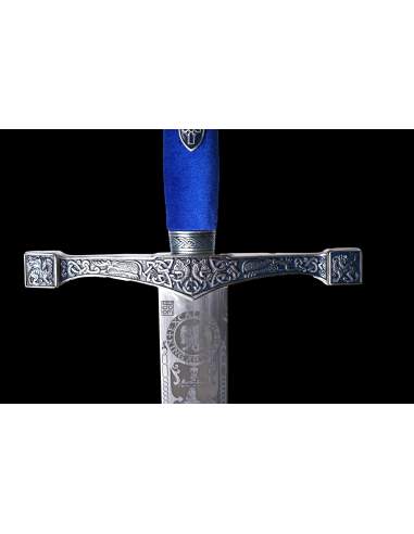 Excalibur Sword (Silver Deep Etching) - Swords - Medieval Weapons