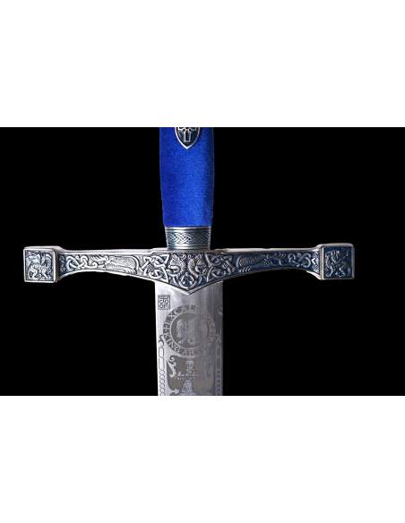 Excalibur Sword (Silver Deep Etching) - Swords - Medieval Weapons
