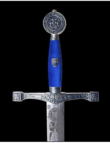 Espada Excálibur (Plata Grab.Prof. Azul)