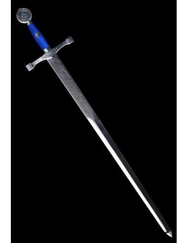 Excalibur Sword (Silver Deep Etching) - Swords - Medieval Weapons