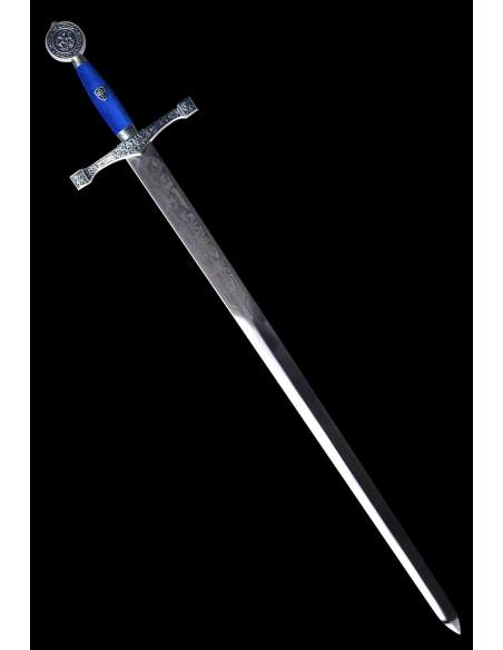 Excalibur Sword (Silver Deep Etching) - Swords - Medieval Weapons