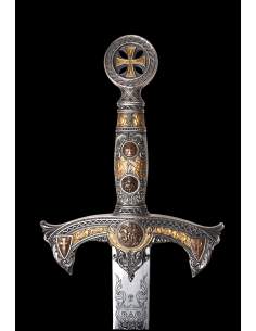 Espada Templarios (Plata D.Oro) - Espadas - Armas Medievales
