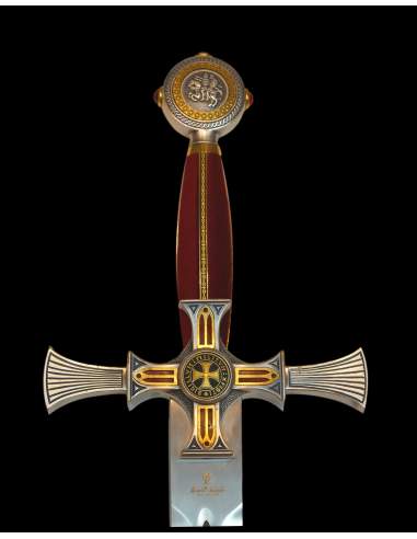 Espada Templaria Damasquinada