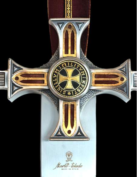 Espada Templaria Damasquinada - Espadas - Armas Medievales