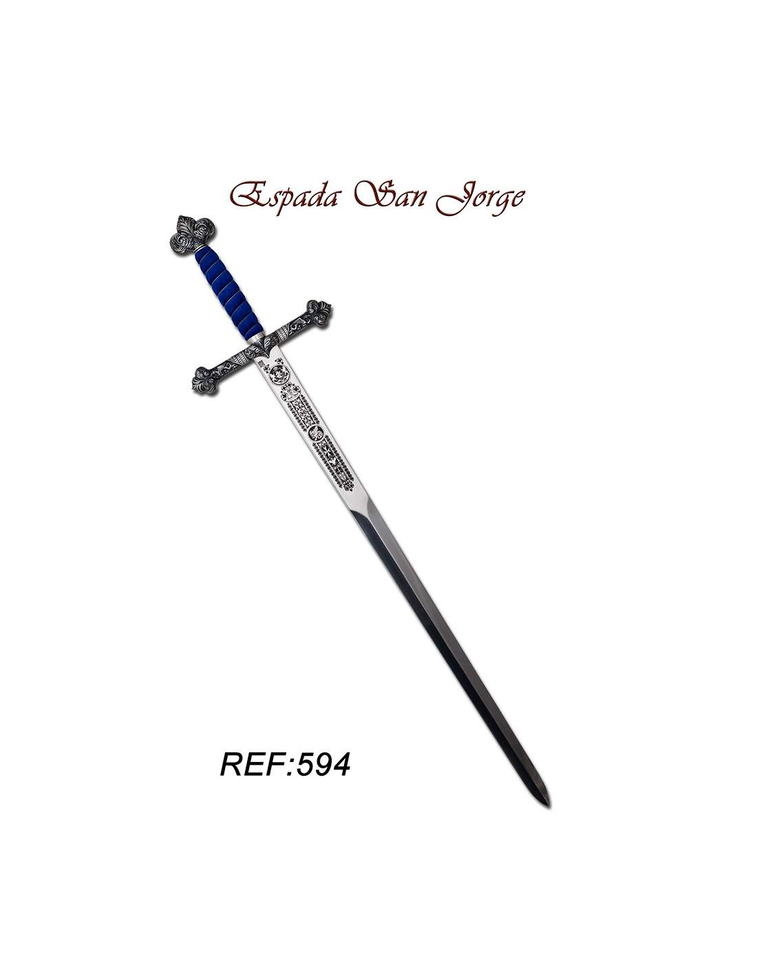 rebanada Escultura Desbordamiento Espada San Jorge (Plata) - Espadas - Armas Medievales