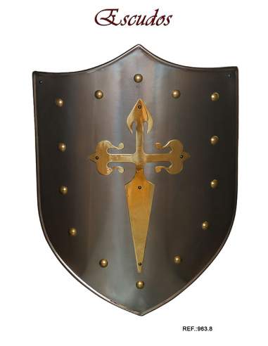 Escudo Medieval Cruz Orden de Santiago Latón