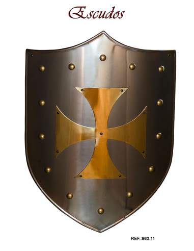 Shield Brass Templar Cross