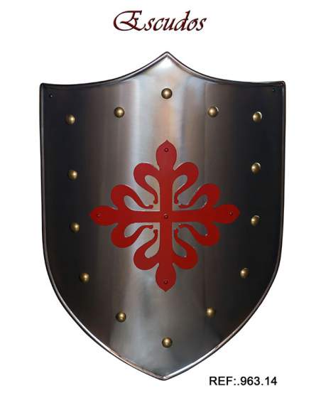 Medieval Shield Red Calatravos Cross