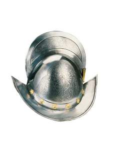 Capacete Conquistador Grabado Ácido Oro