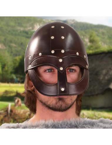 CASCO VIKINGO VENDEL  CUERO