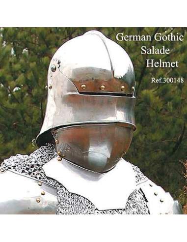 German Gothic Salade Helmet w/ Bevor