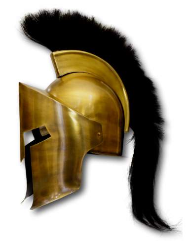 Casco del Rey Leónidas perfil derecho