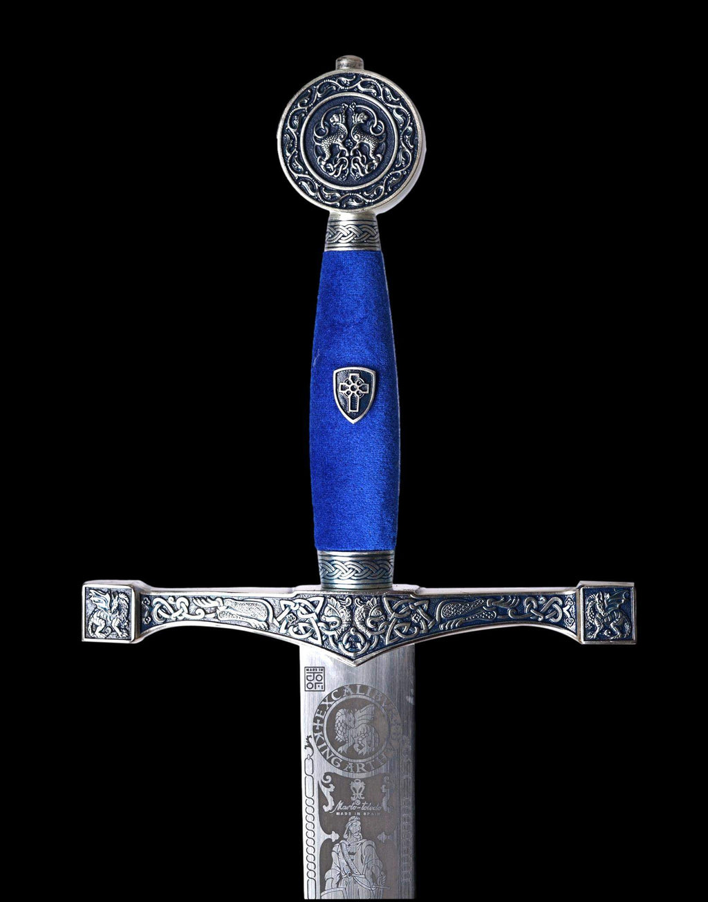 Espada Excálibur (Plata Grab.Prof. Azul)