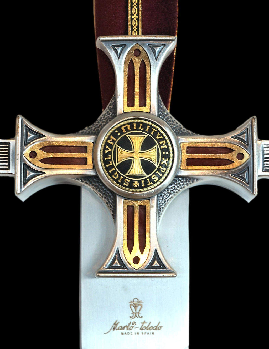 Espada Templaria Damasquinada