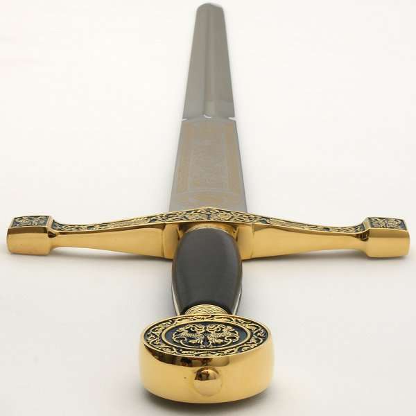 Espada Excálibur (Oro Esmaltado Azul)