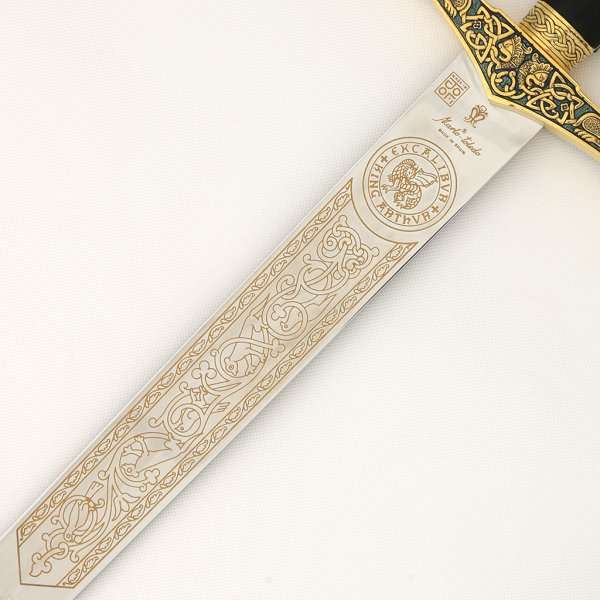 Espada Excálibur (Oro Esmaltado Azul)