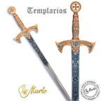 Espada Templarios (Oro Esmalt.Rojo)