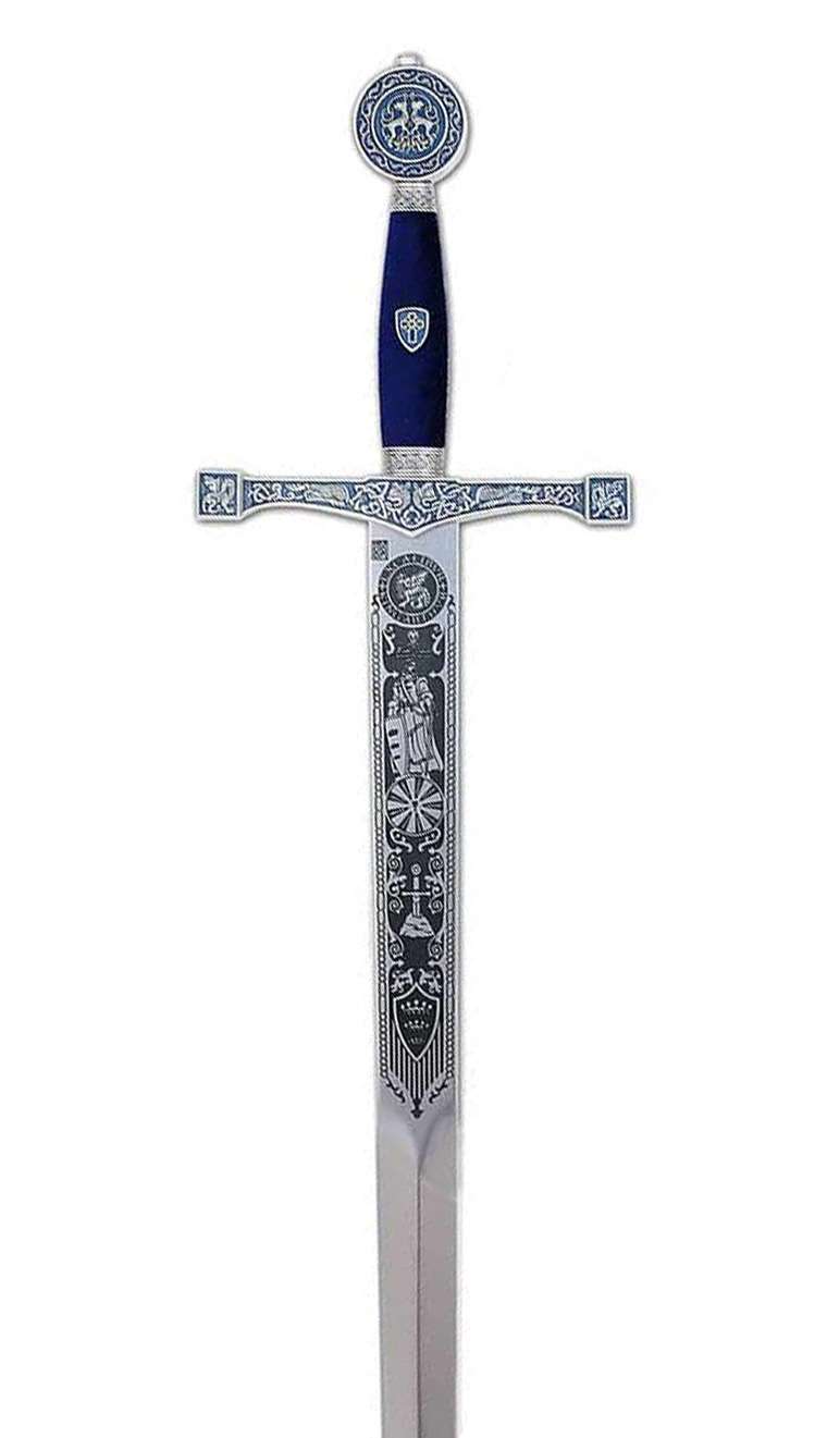 Espada Excálibur (Plata Grab.Prof. Azul)
