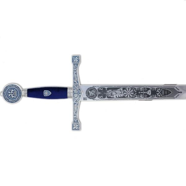 Espada Excálibur (Plata Grab.Prof. Azul)