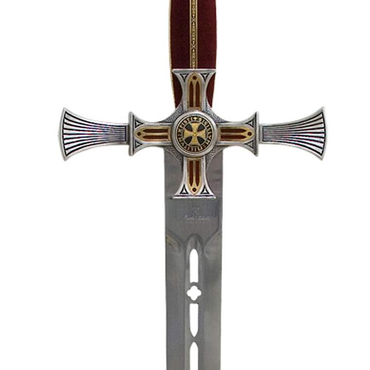 Espada Templaria Damasquinada