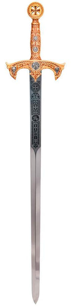 Espada Templarios (Oro Esmalt.Rojo)