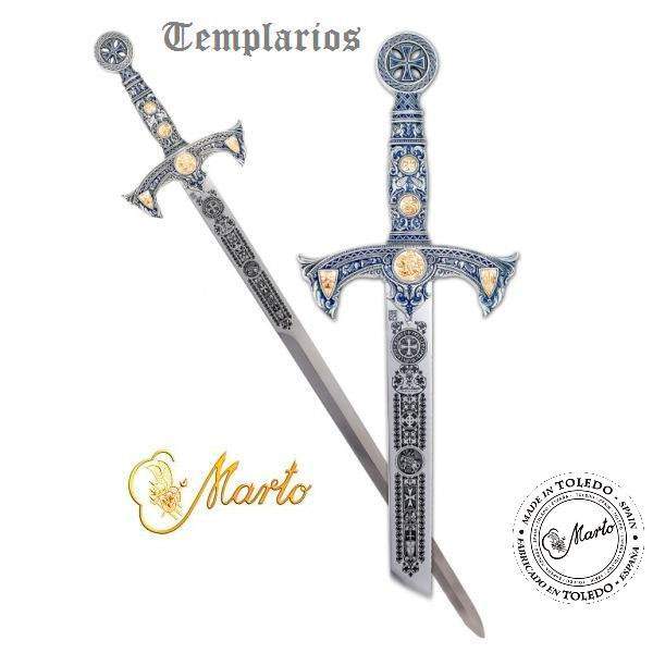 Espada Templarios (Plata  Esmalt.Azul)