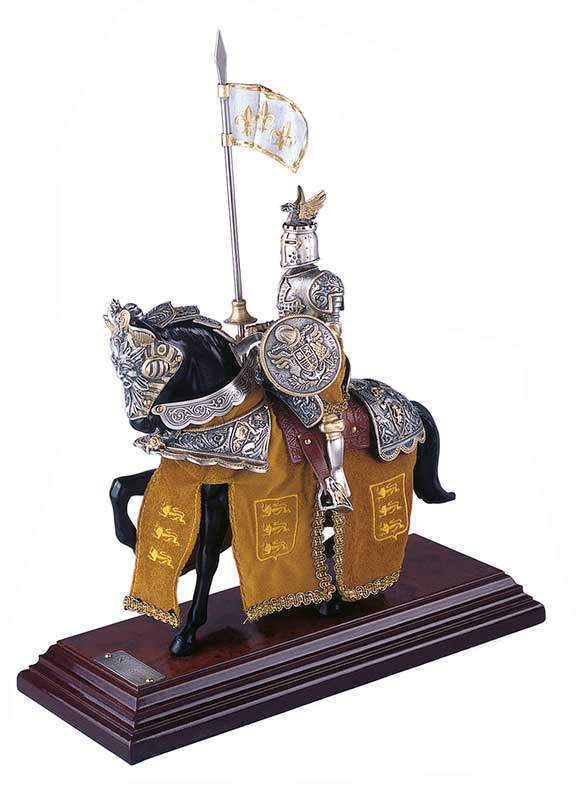 Caballo Armadura Acab. Plata F. Amarilla León