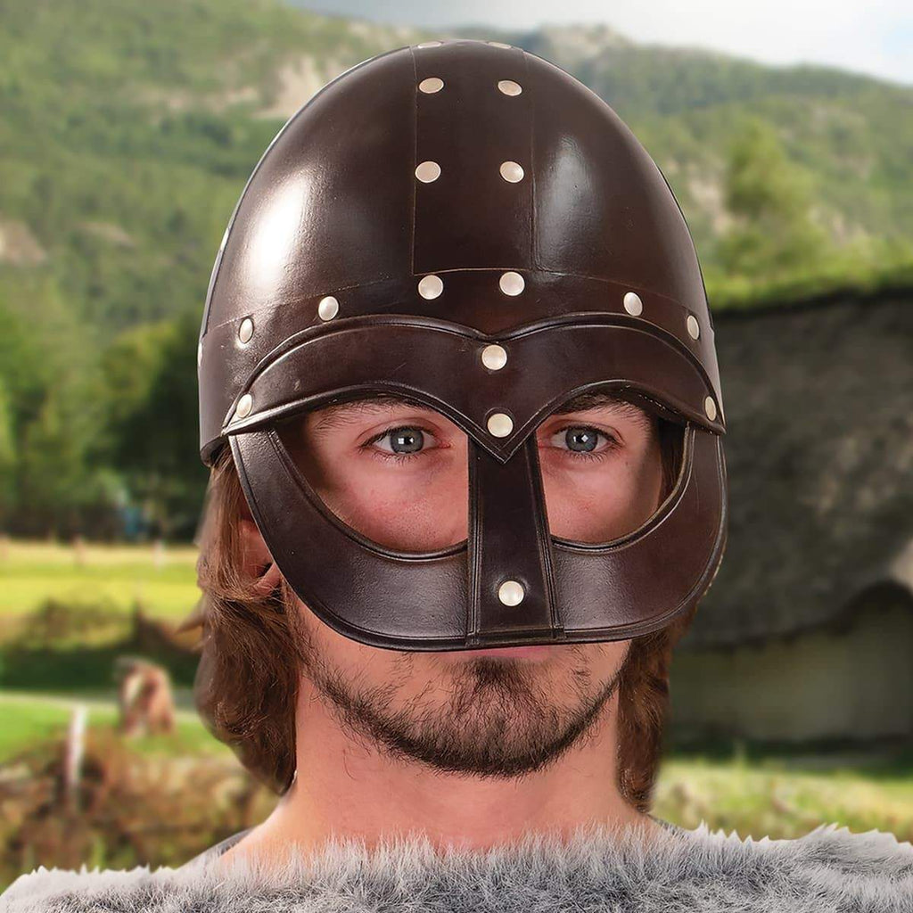 CASCO VIKINGO VENDEL CUERO