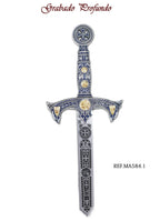 Espada Templarios (Plata  Esmalt.Azul)