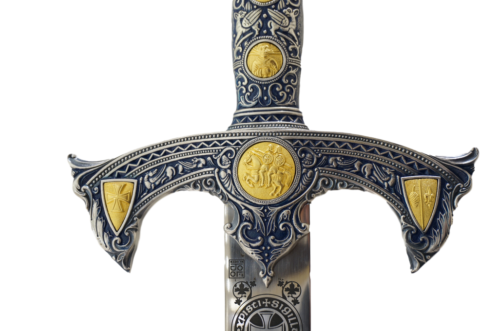 Espada Templarios (Plata  Esmalt.Azul)