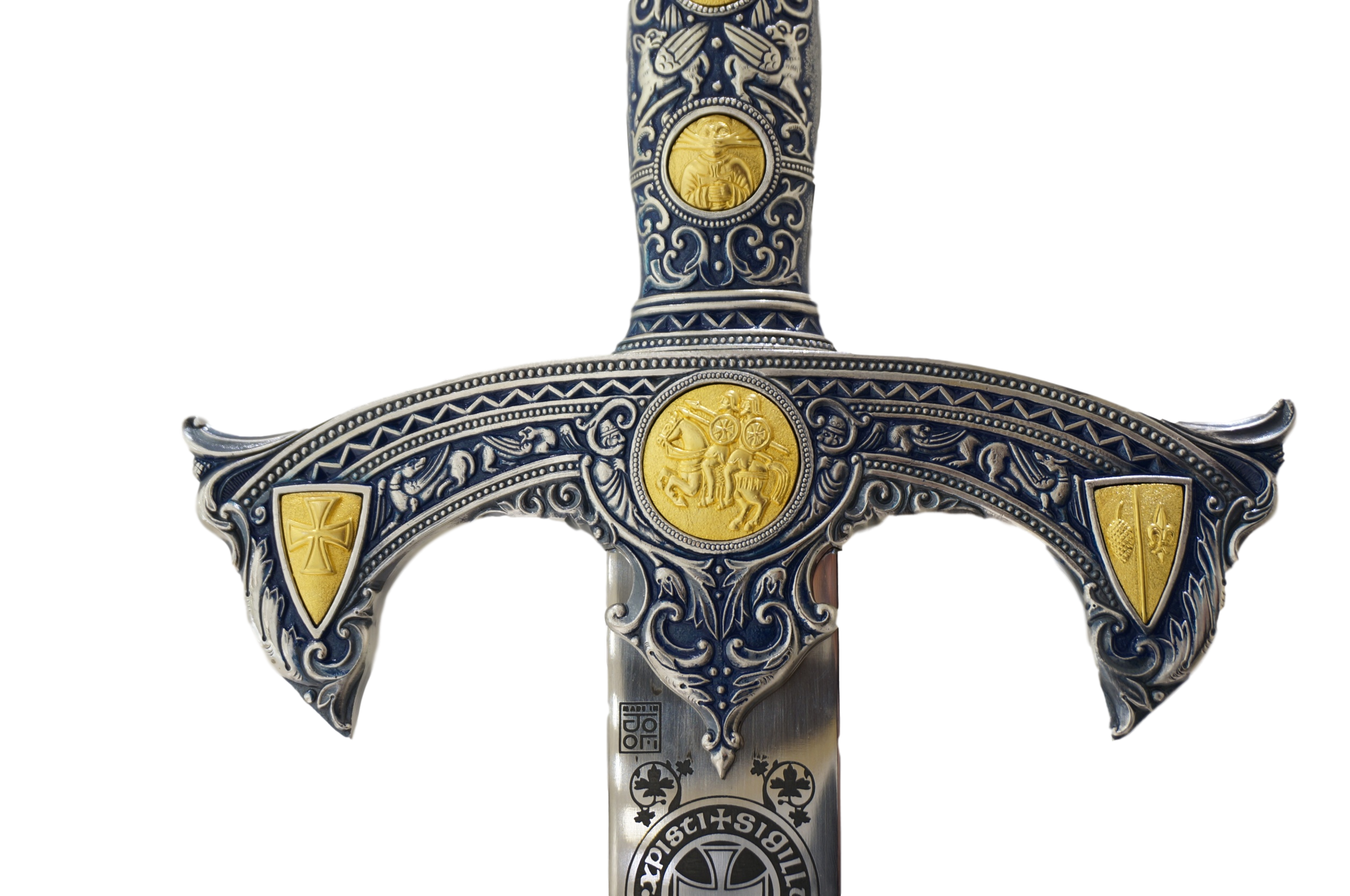 Espada Templarios (Plata  Esmalt.Azul)