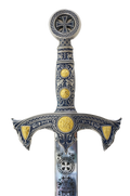 Espada Templarios (Plata  Esmalt.Azul)