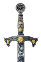 Espada Templarios (Plata  Esmalt.Azul)