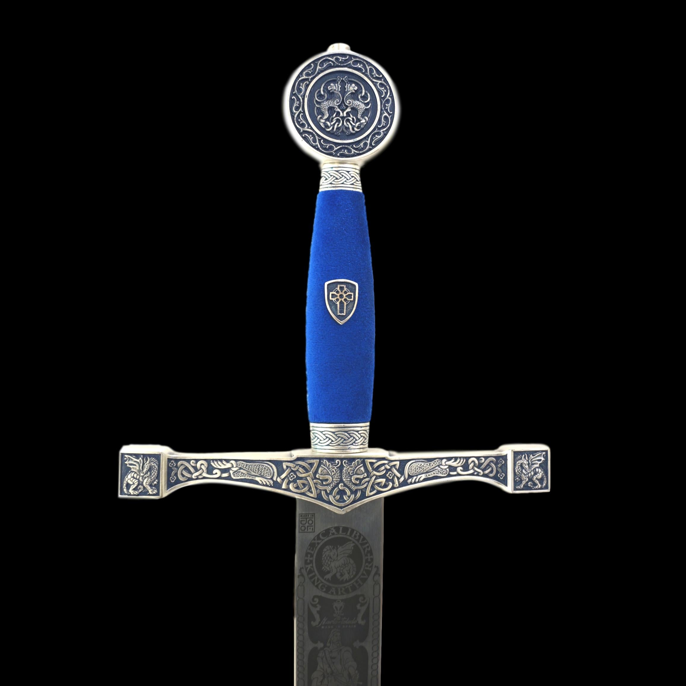 Espada Excálibur (Plata Grab.Prof. Azul)