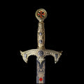 Espada Templarios (Oro Esmalt.Rojo)